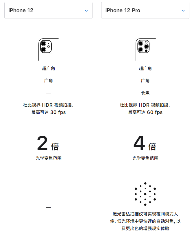 和平苹果手机维修分享苹果 iPhone 12 与 iPhone 12 Pro 选哪款 